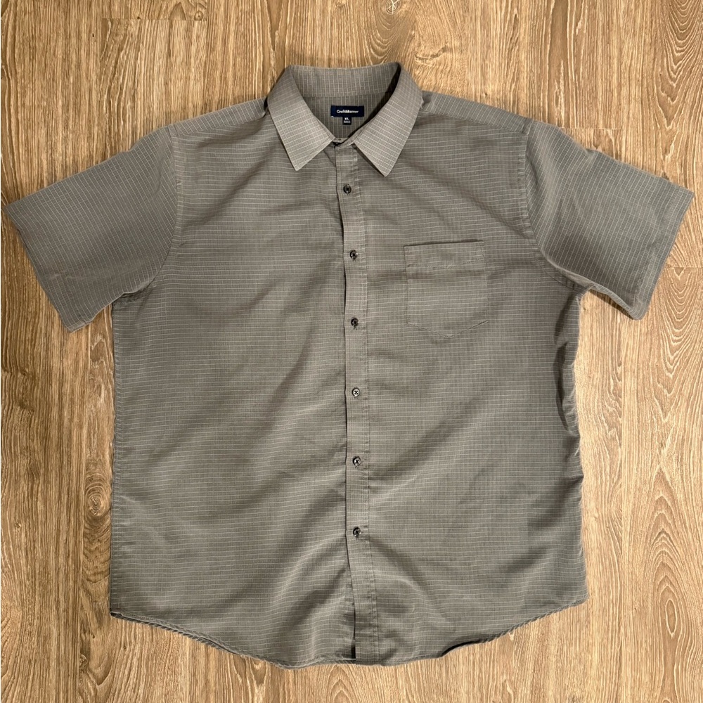 Croft & Barrow Men's Gray Short Sleeve Shirt